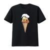 Funny Guinea Pig Ice Cream Print T Shirt for Casual Cute Animal Design Summer Vintage Washed Graphic Versatile Fashion
