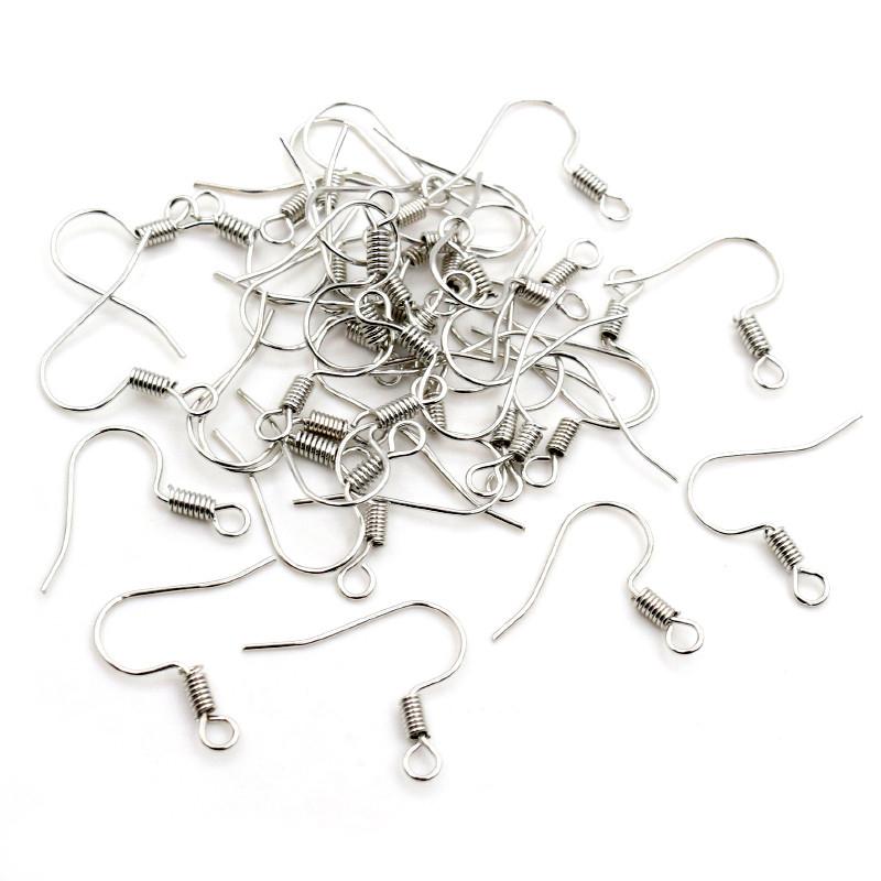 20x17mm 100pcs/lot DIY Earring Findings Earrings Clasps Hooks Fittings DIY Jewelry Making Accessories Iron Hook Earwire Jewelry