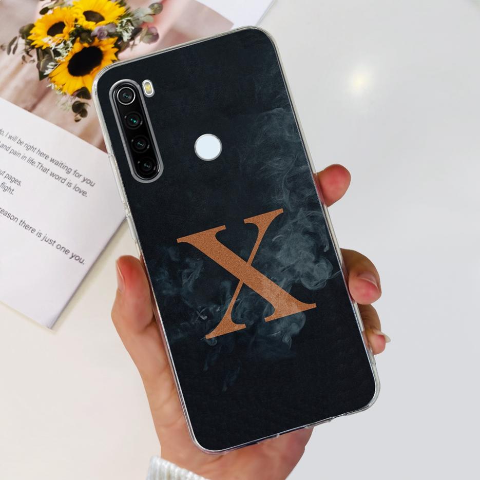 For Xiaomi Redmi Note 8 2021 Case Note 8T New 26 Letters Cover Soft Silicone Phone Case For Xiaomi Redmi Note 8 Pro Note8 Bumper
