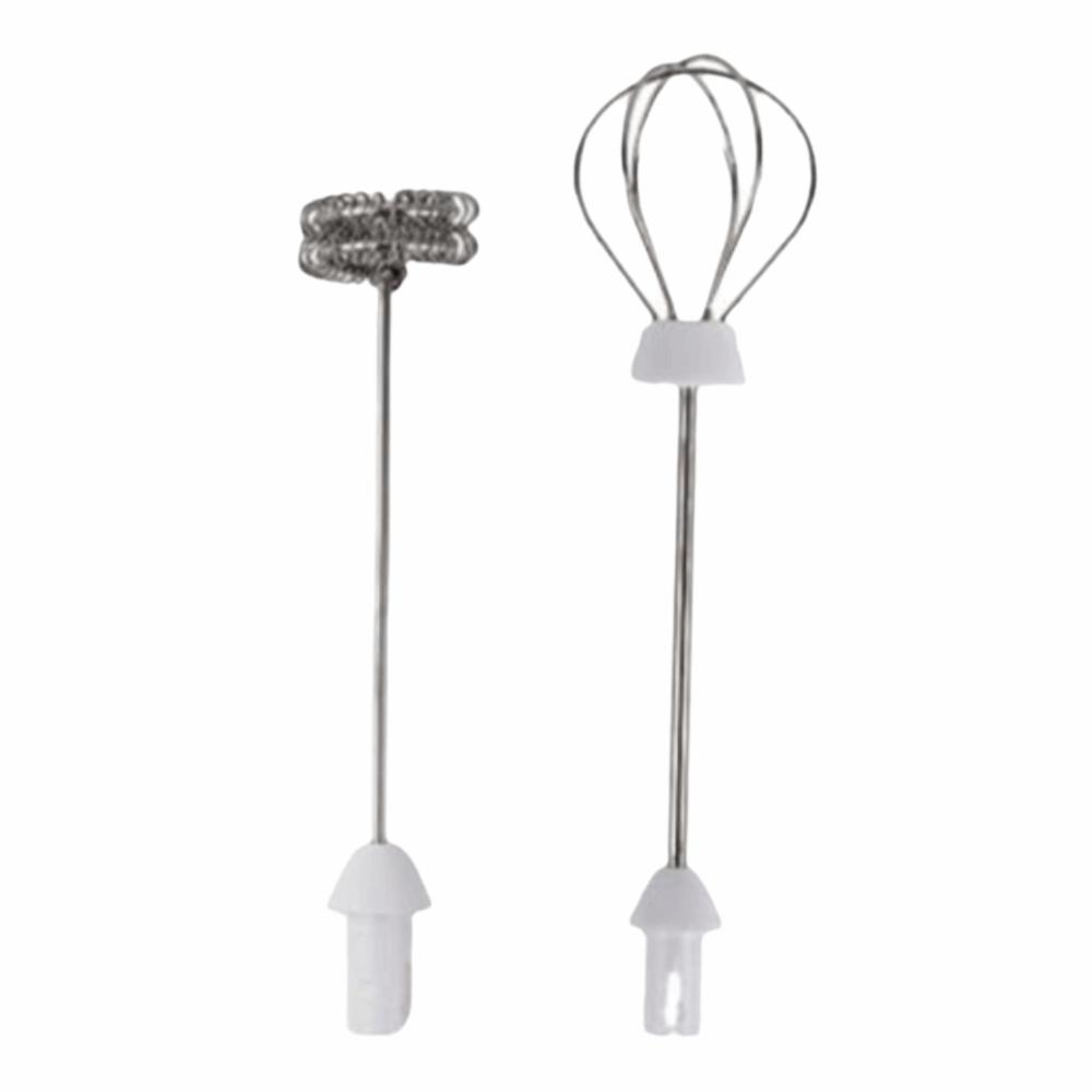 Black White Milk Frother Plastic Stainless Steel Electric Whisk Frother  Coffee Latte Matcha