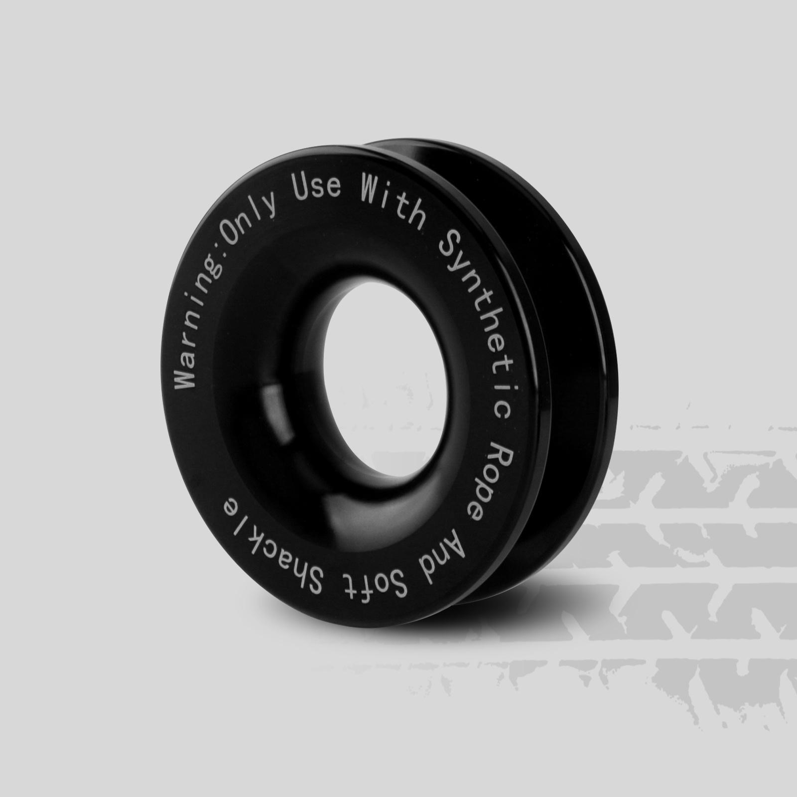 

Aluminum 41000lb Recovery Ring Towing Rope Loop Snatch Block Off Road Winch Pulley Cable Hook Kit for Jeep Suv Truck чёрный