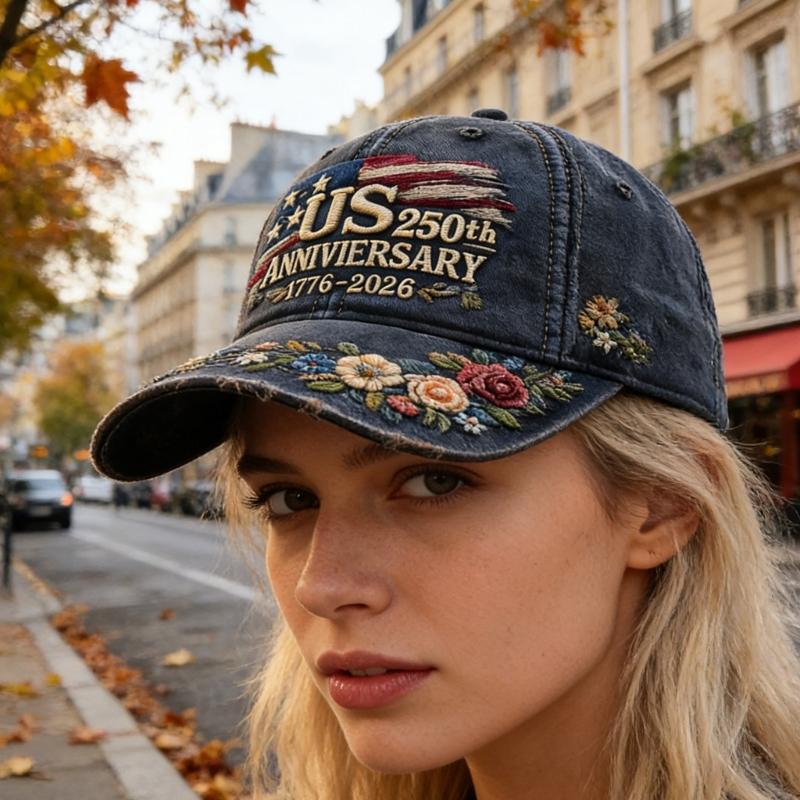 Breathable Cotton Cap For Outdoor Activities 250th Anniversary Of American Independence Lightweight Design
