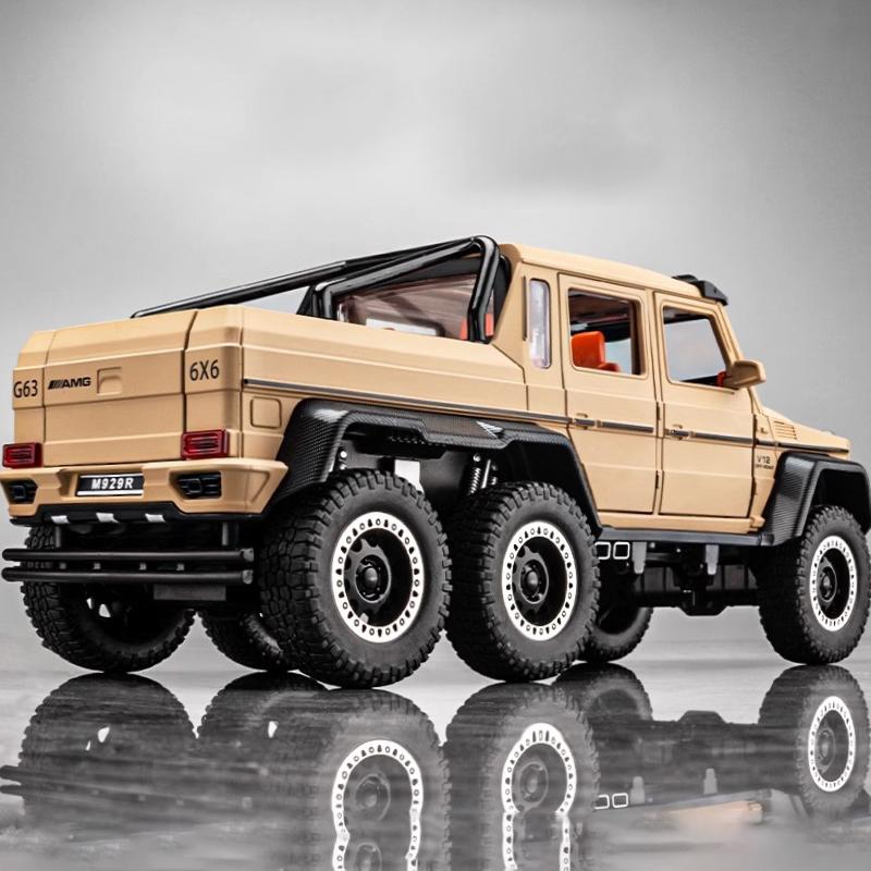 1/20 Mercedes Benz AMG G63 6X6 Off Road SUV Alloy Metal Diecast Car Model Sound & Light Large Adult Gift for Boyfriend Collect