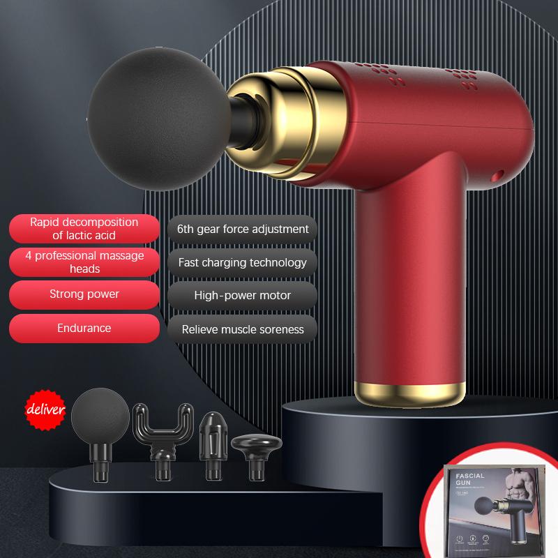 

Мини-пистолет для расслабления мышц, профессиональный массажер для мышц шеи, мембранный электрический пистолет для массажа type 1 красный