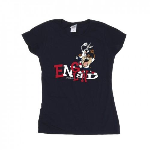 

Looney Tunes Womens/Ladies Bugs & Taz England Cotton T-Shirt