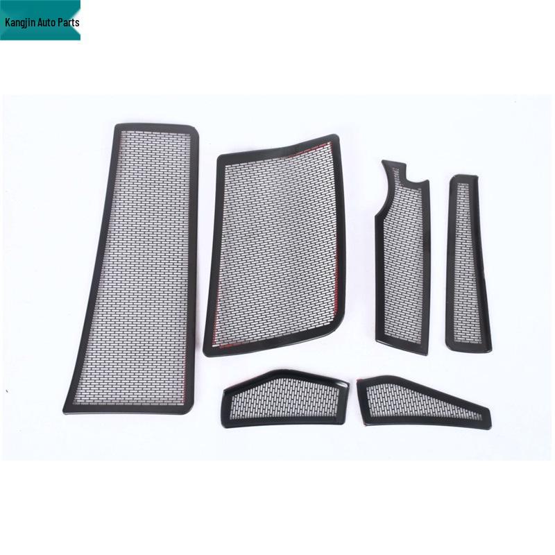 Black Titanium Dustproof Speaker Cover for Front Pillar Air Vent - Deep Blue 25 Model S05 Stainless Steel Interior Modification