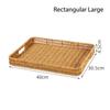 Food Plate Handwoven Plastic Rattan Storage Tray Round Shape Fruit Vegetable Cake Imitation Wicker Rattan Threads Basket