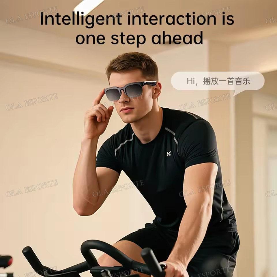 Smart Bluetooth V5.3 Sunglasses Glasses Call Outdoor Sports Headphones HIFI Black Technology Anti-touch UV For Men And Women