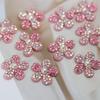 Pink Mixed Five-Petal Flower Glass Rhinestone Patch for DIY Clothing and Bags