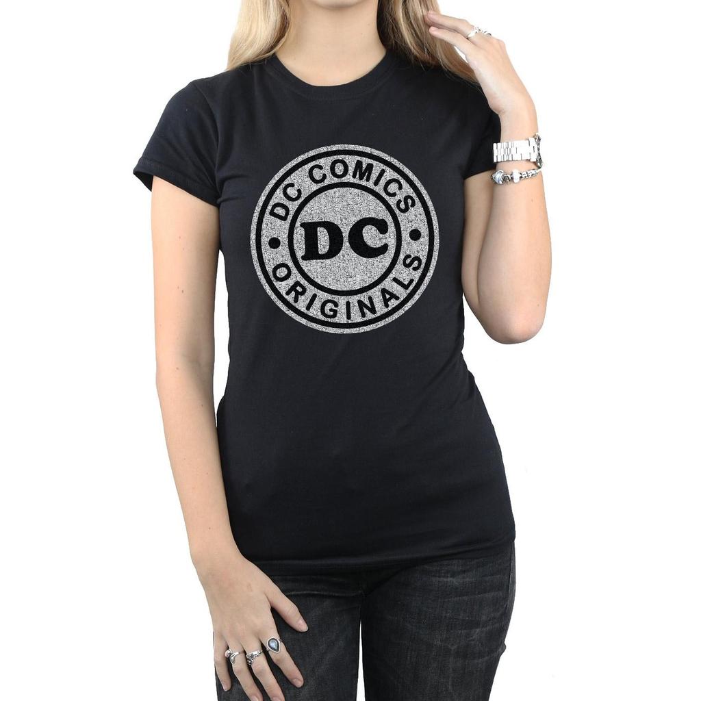DC Comics Womens/Ladies DC Originals Crackle Logo Cotton T-Shirt