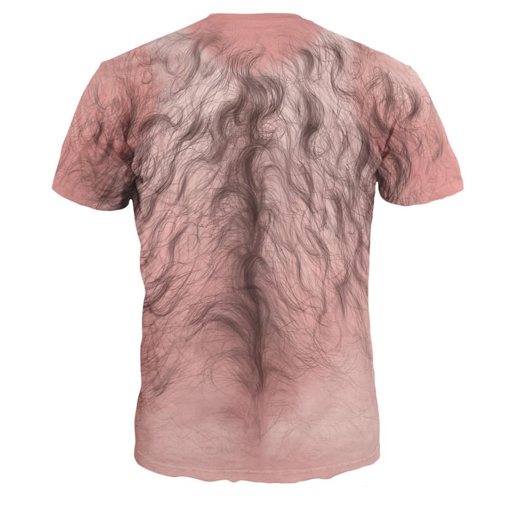 Summer 3D Print Round Neck Slim Fit Short Sleeve Top Shirt Blouse Mens T-Shirt