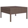 Vidaxl 8-Cz. Garden Lounge Set, Cushions, PE Rattan, Brown