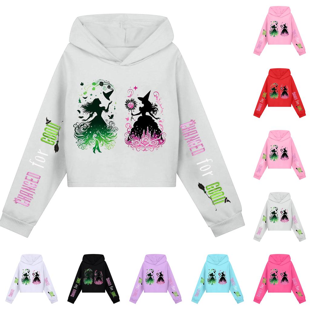 Children's Hooded Hood, Trendy Long Sleeved Witch Hoodie