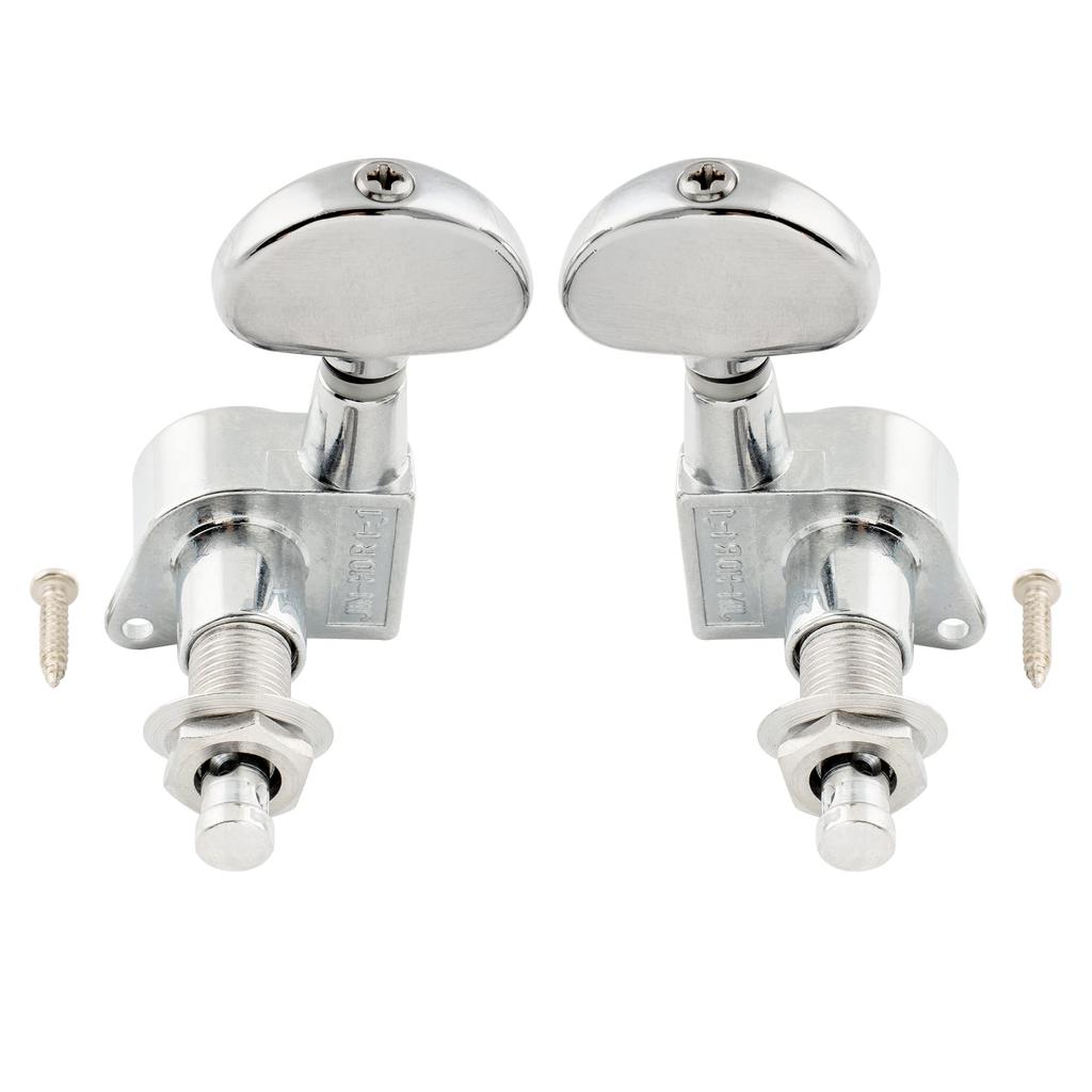 Wilkinson WJN03 E-Z-LOK L3+R3 Guitar Tuners for Electric and Acoustic Guitars, Chrome