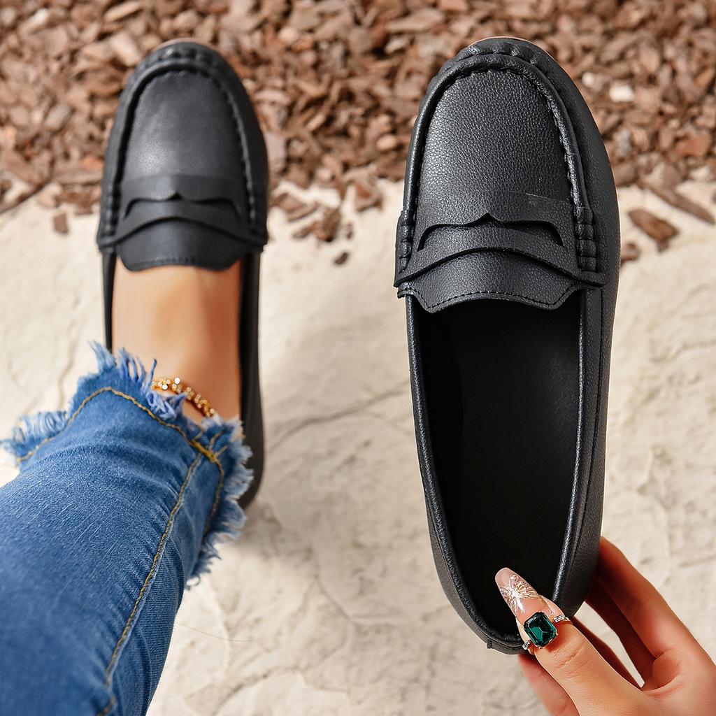 Fashion Women Flats 2024 New Spring Autumn Walking Round Top Loafers Shoes Shallow Lolita Shoes Sneakers Plus Size Zapatos De Mujer