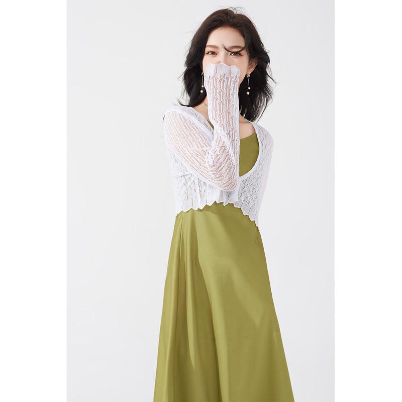 Cardigan scurt de vară pentru femei, din jacard cu tricotaj gol