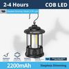 Portable Camping Lantern Rechargeable Retro Tent Light Waterproof COB Hanging Emergency Lamp For Outdoor Hiking Garden Fishing