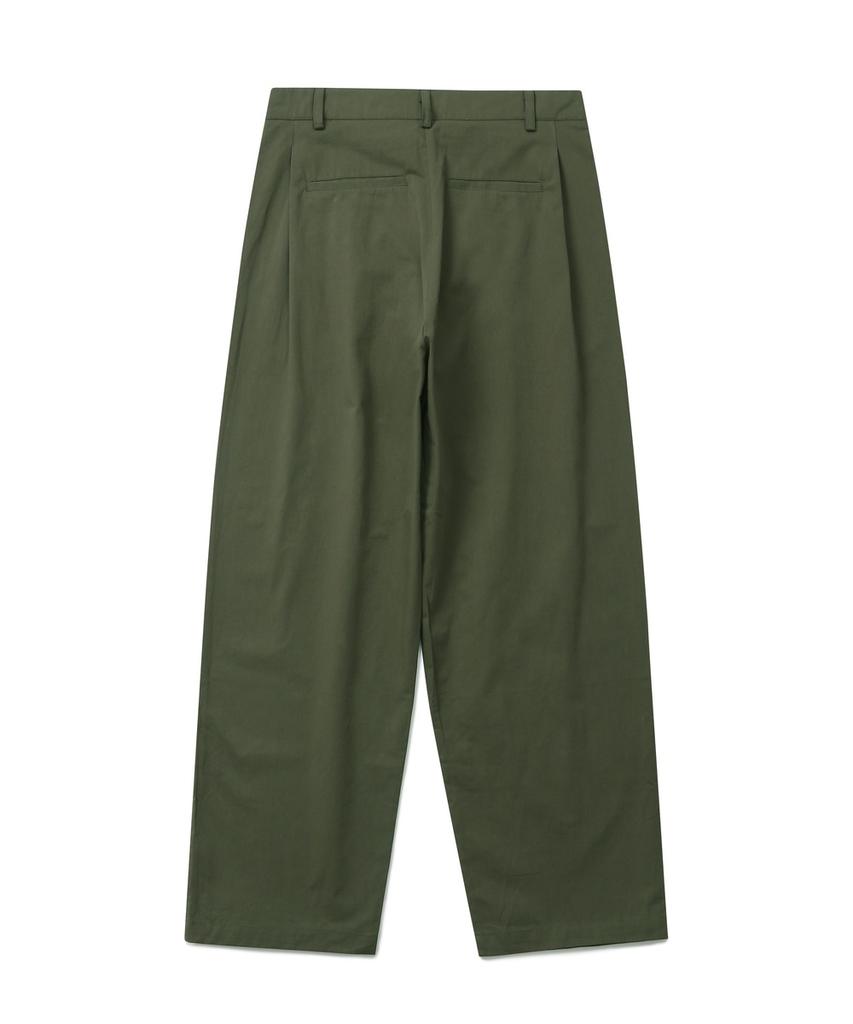 CONNECT KINLOCH Deep One-Tuck Cotton Pants (Khaki)