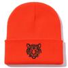 Tiger head embroidered wool knitted hat student outdoor men's and women's autumn and winter thermal hat pullover hat