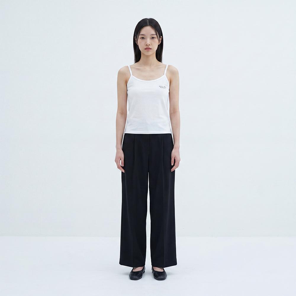 [Matinkim] SMALL LOGO 2-PACK CAMISOLE TOP IN WHITE+BLACK