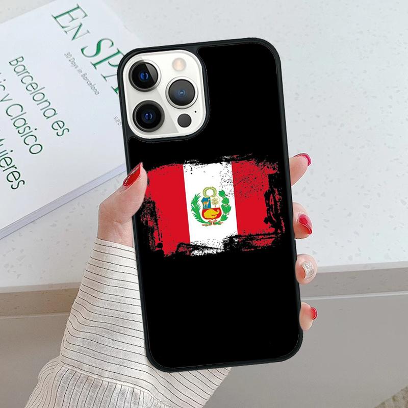 Peru Flag Coat Of Arms Phone Case cover For iPhone 17 Air 15 16 16e 14 13 Pro Max Coque 12 11 Pro Max For Apple PLUS fundas