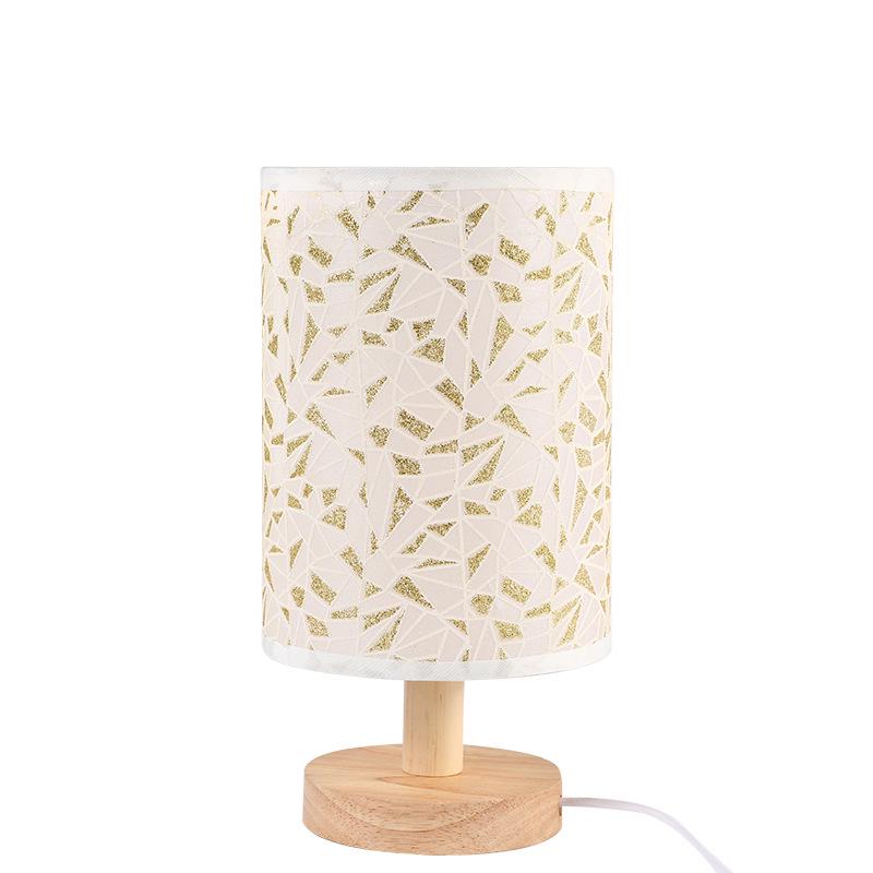 Stoff-Holzsockel Tischlampe: DIY-Softlicht, augenfreundlich, ideal für Nachttische