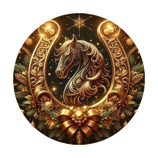 2026 Year of The Horse Fridge Magnet Acrylic Auspicious Horse Refrigerator Magnet Chinese New Year Festival Home Kitchen Door Locker Decoration