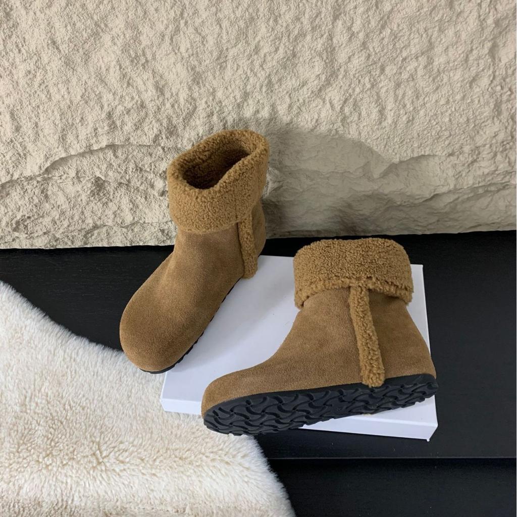 Inner Height Increase~ Snow Boots Women's Winter Warm Velvet Cotton Boots 2025 New Models
