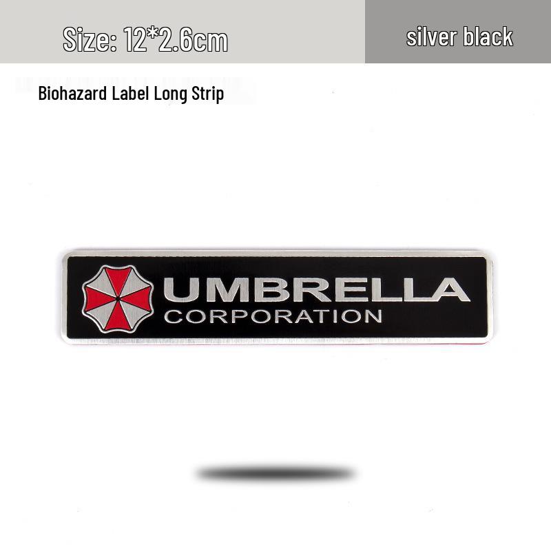 Creative Metal Car Stickers: Biochemical Crisis Scratch Cover & Umbrella Design