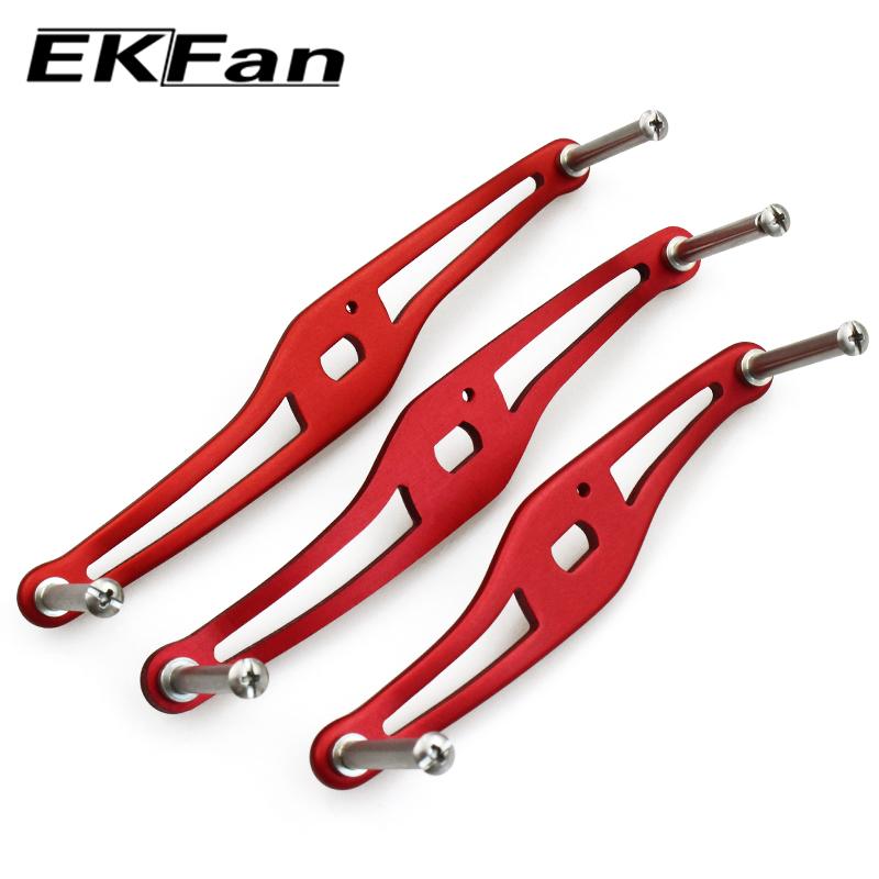 EKFan 99/120/130mm Aluminum Alloy S-shaped No Knob Fishing Reel Handle for A/S/D 7*4/8*5mm Hole Baitcasting Lure Reel DIY Parts 4