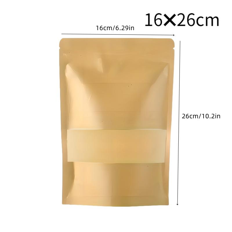 10 sztuk torebek strunowych na żywność, papier pakowy, woreczek z okienkiem, stojący prezent, suszone owoce, opakowania na herbatę, torebki strunowe, samouszczelniające się