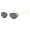 1PC Letter F Frameless Trim Sunglasses Oval Retro Small Frame European and American Sunglasses Women Fashion Metal Sunglasses
