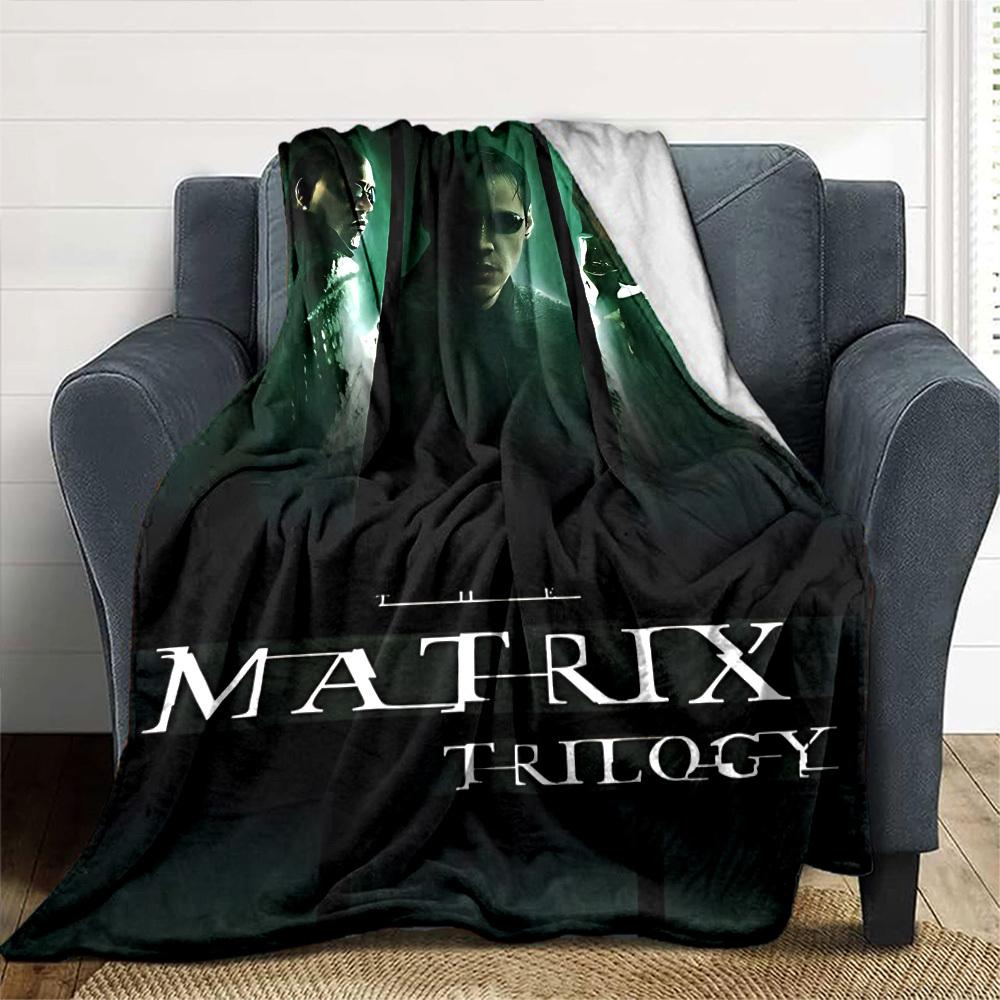1 Stück Matrix Trilogie Flanelldecke Weiche Warme Decke für Zuhause, Büro, Reisen, Ganzjahres Gemütliche Bettwäsche GeschenkL1089