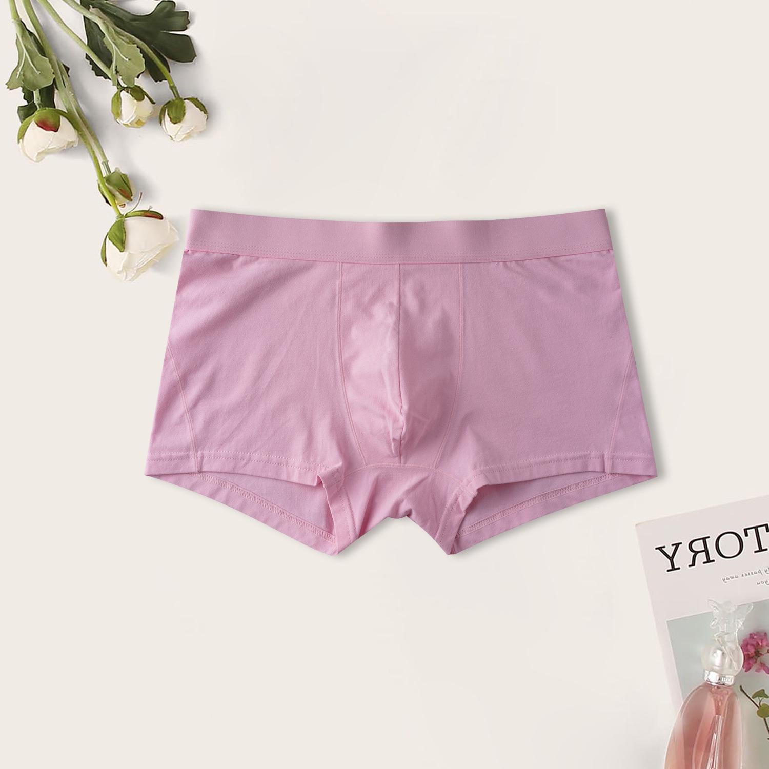 

Men s Apricot Waistband Cotton Boxer Briefs - Solid Color, Comfortable Knit Underwear XL (US M)