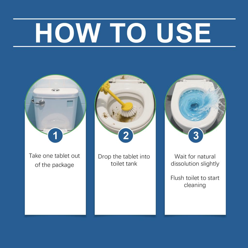 Toilet And Bathroom Toilet Bowl Stain Remover Cleaning Tablets
