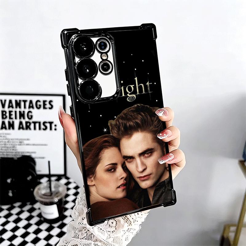 Twilight Saga Edward Plating Phone Case For Samsung Galaxy S24 S25 FE S26 Edge S23 Ultra S22 S21 Plus S20 Anti-Fall Airabag Cove