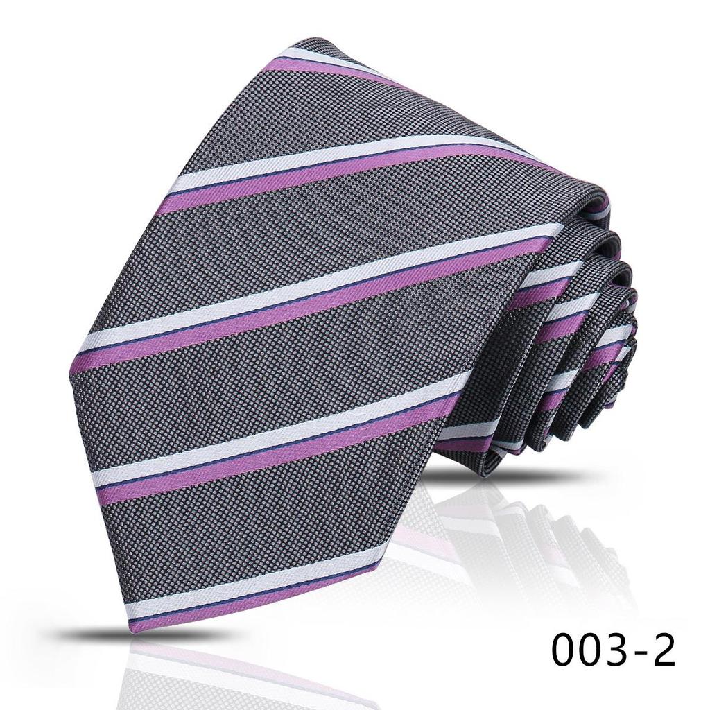 Hochwertige Herren-Seidenkrawatte, 8 cm breit, für Business und Hochzeitsanzug, mit diagonalen Streifen und Karomuster