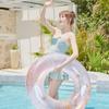 Wowjimi O-Shaped Float, 90#, Adult, Foldable, Sparkly, Perfect for Summer Vacation, Pool, Water Play, Beach, Outdoor Exercise, Pool, Outdoor
