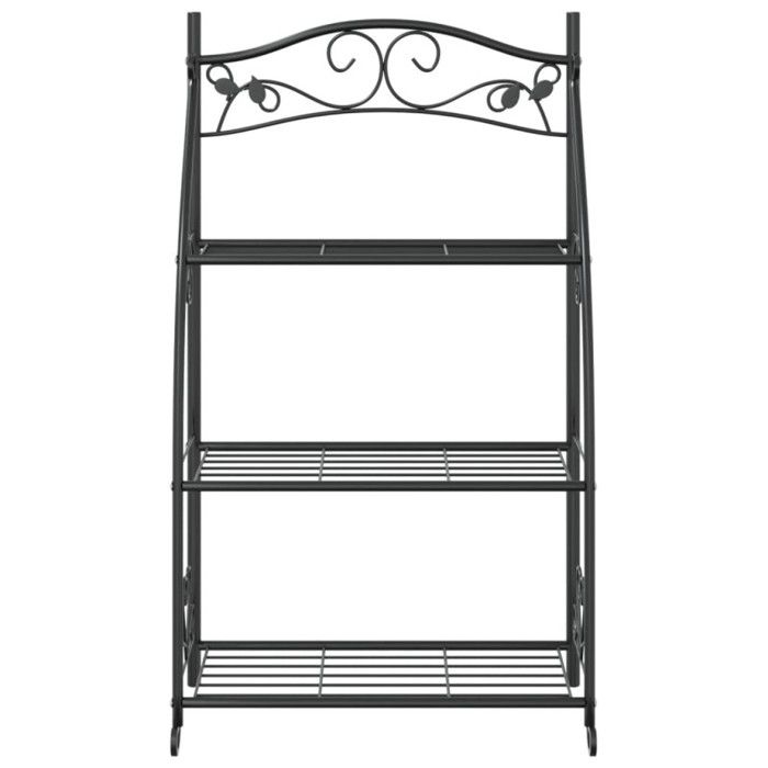 VidaXL Étagère à fleurs Noir 56x30x96 cm Acier 319353