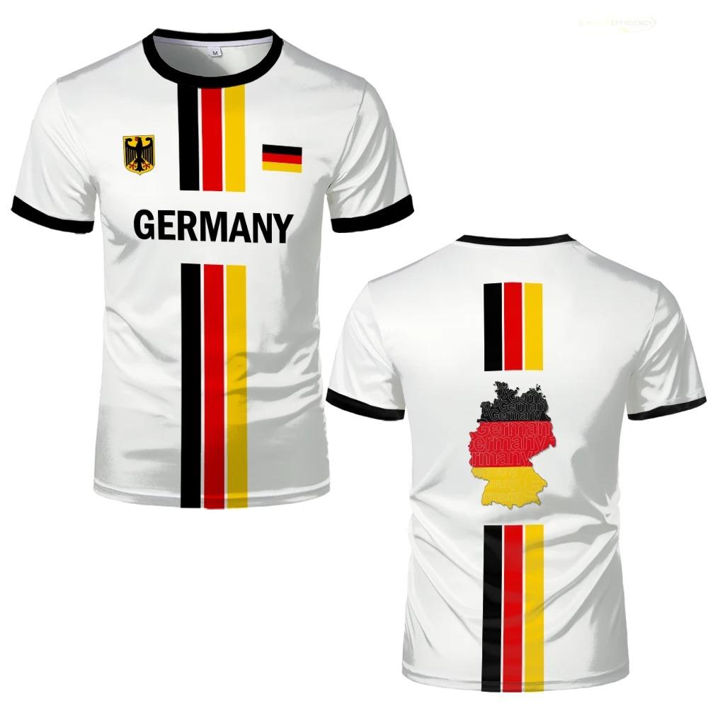 2026 Germany Map Flag Football Jersey Summer Breathable Quick Dry Short Sleeve T-shirt Men Women Kids Casual Sports Fan Gift