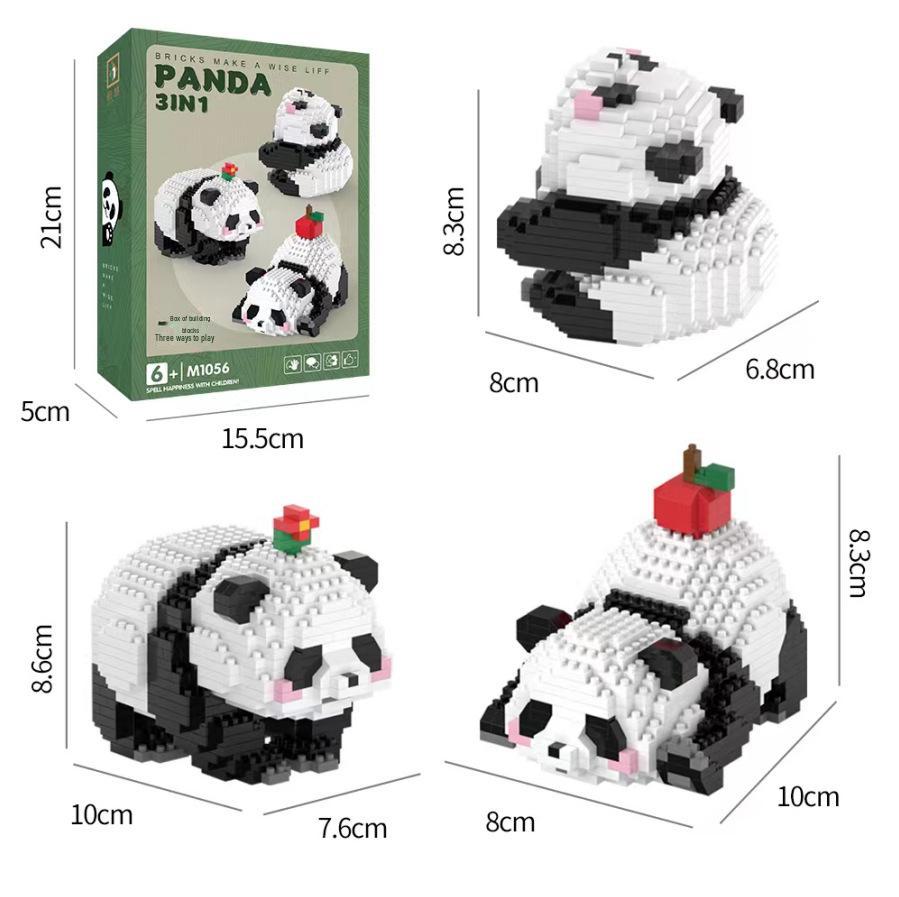 Lego-kompatibles Riesenpanda- Lernspielzeug für Kinder - Kreativer Zusammenbau & Geschenk