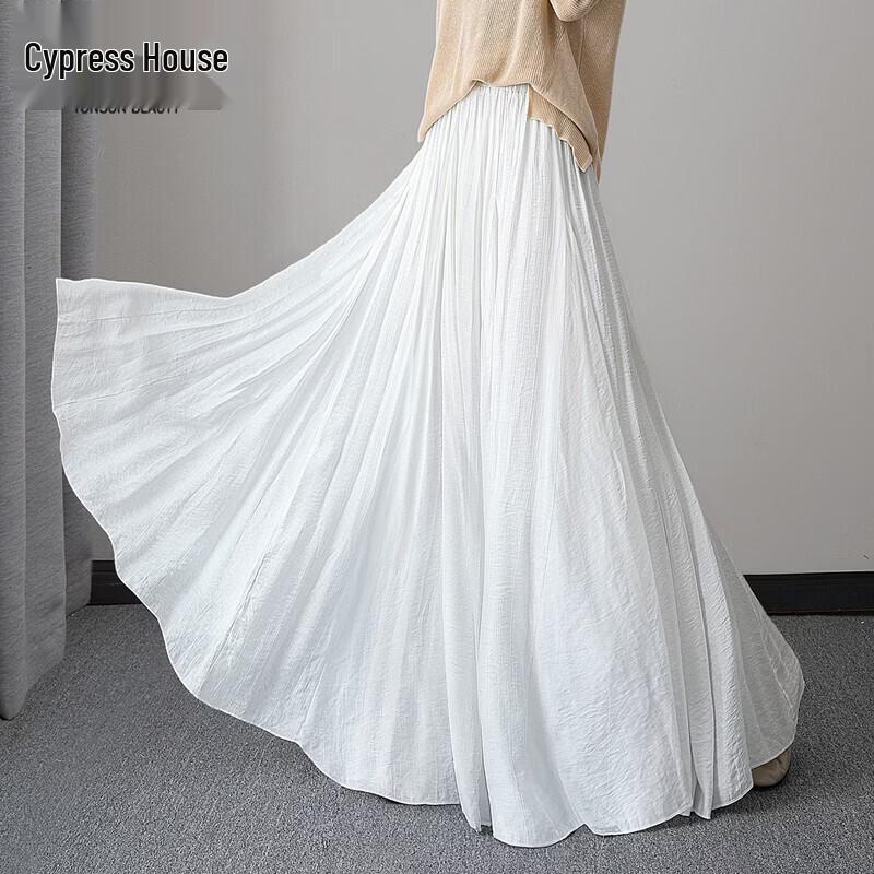 Women s Drapey High-Waisted A-Line Maxi Skirt M