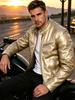 Men's stand-up collar locomotive PU leather jacket spring and autumn slim zipper leather jacket youth casual jacket multi-color optional