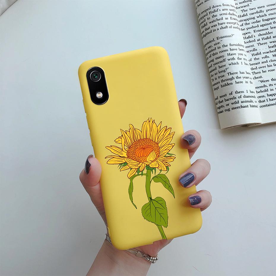 For Xiaomi Redmi 7A Case Daisy Sunflower Painted Soft Silicon Phone Back Cover Cases For Xiaomi Redmi 7A 7 A Redmi7A Case Fundas