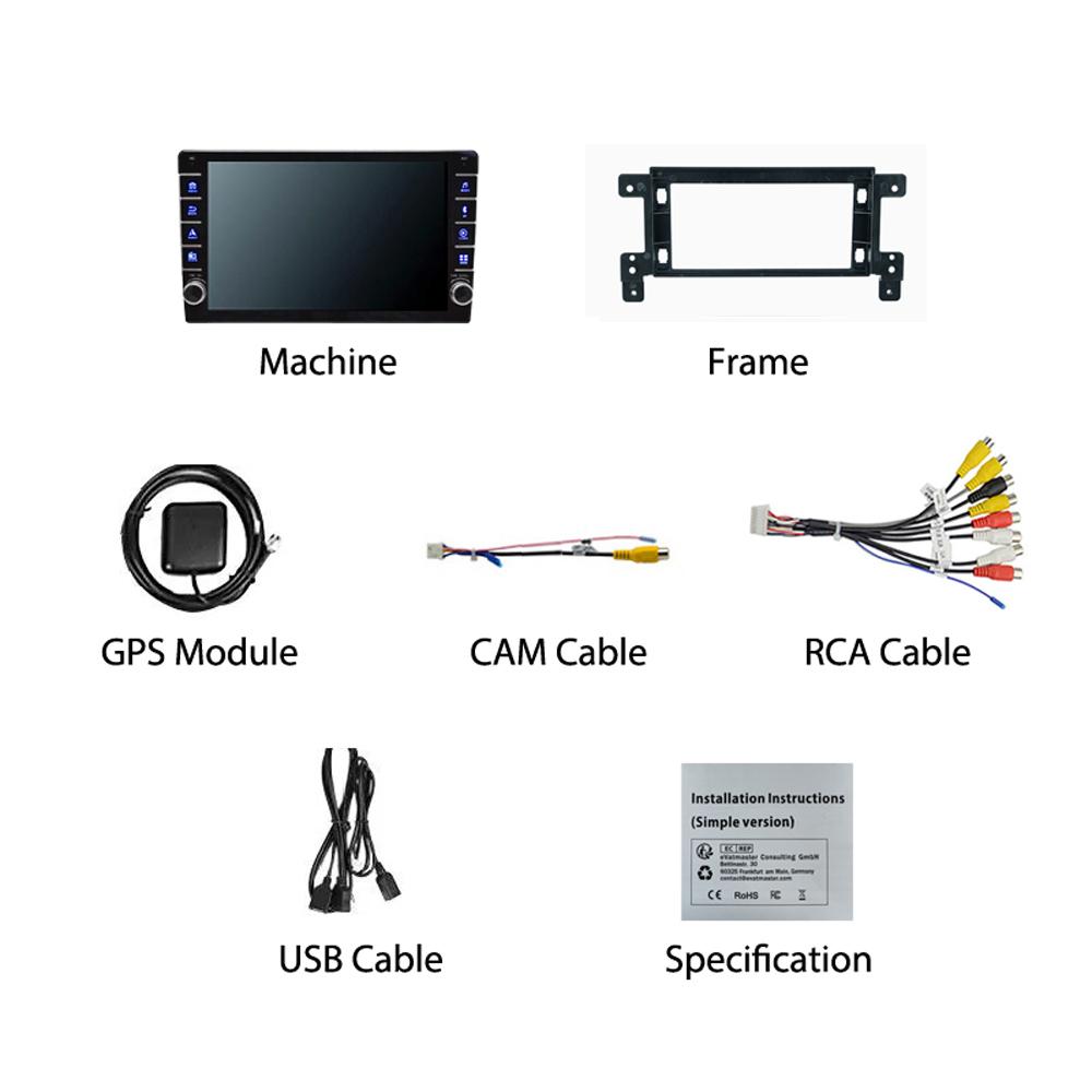 2 Din Android Autoradio Multimedia Video Player für Suzuki Grand Vitara 3 2005-2015 mit Knopf Knopf WiFi 1+16GB