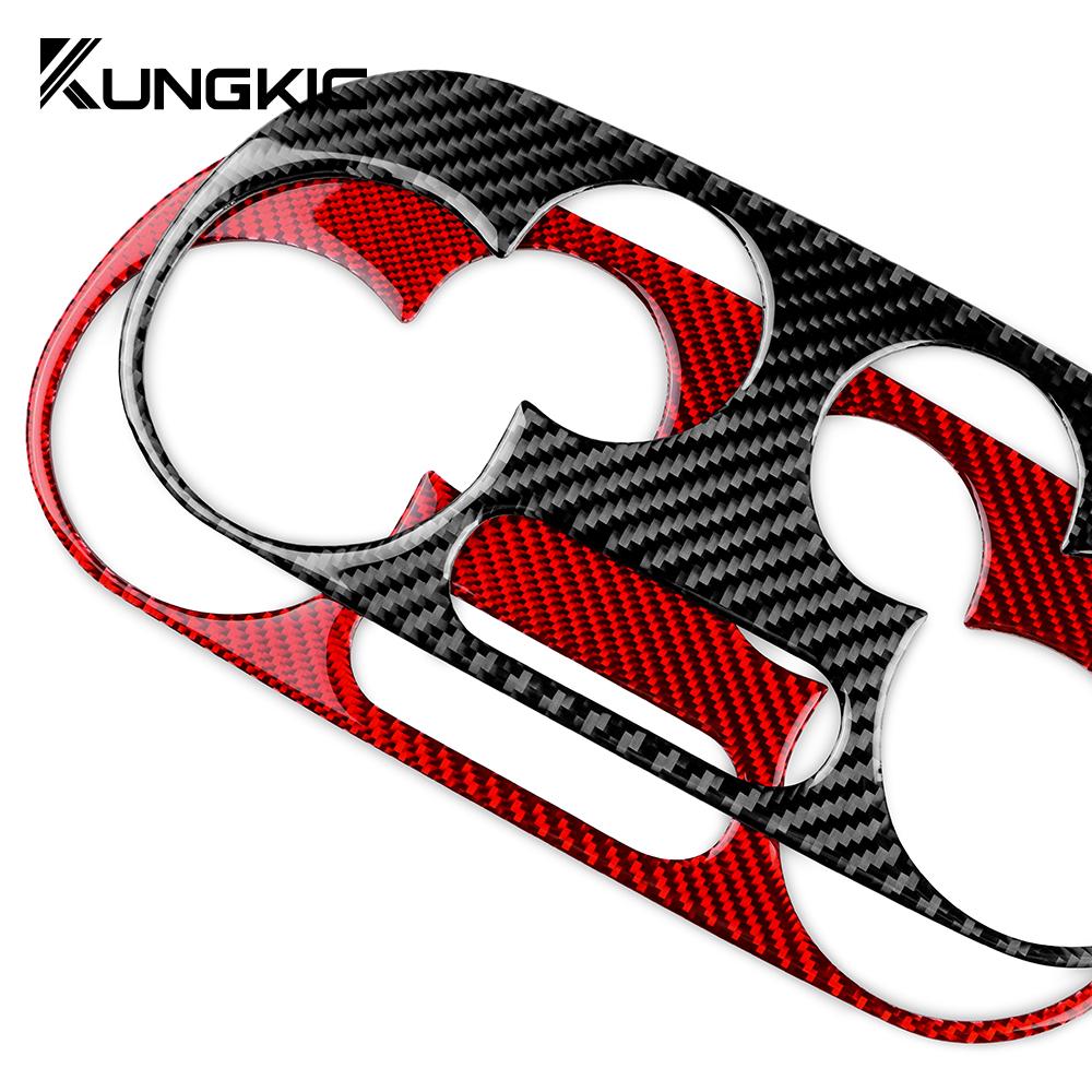 Carbon Fiber Style Interior Sticker for Fiat 500 Abarth 595 2012-2016 2017 2018 2019 2020 2021 2022 2024 Abarth 695 2017-2024 AC Interior Panel