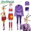Beast Kingdom Zootopia 2 Cosplay Gazelle Cosplay Costumes Vest Skirt Bodysuit Gazelle Sutis Halloween Carnival Cos Adult Women