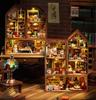 moin moin Dollhouse miniature handmade kit set of 6 types exclusive acrylic case paper parts set Freely lined up and stacked Colorful town of rabbit