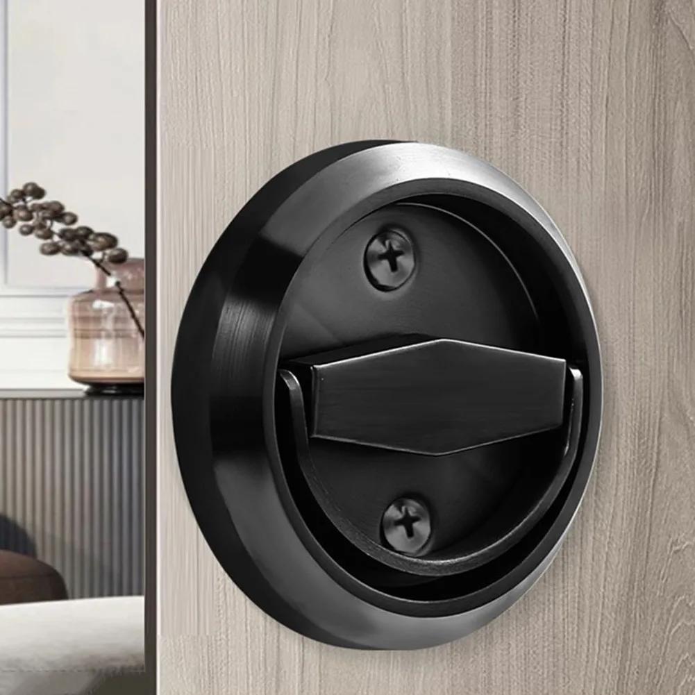 Stylish Round Cabinet Handle, 304 Stainless Steel Invisible Door Handle for Fireproof Door, Wardrobe, Cupboards, Easy to Install