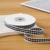 10yards/Roll Wave Edge Candy-Colored Plaid Ribbon 1CM Lace Checkered DIY Hair Accessories Gift  Cake Box Decor Bouquet Bow